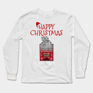 Christmas Organ Church Organist Musician Xmas 2022 Long Sleeve T-Shirt